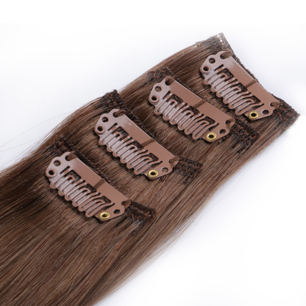 china clip in human hair extension factory QM121